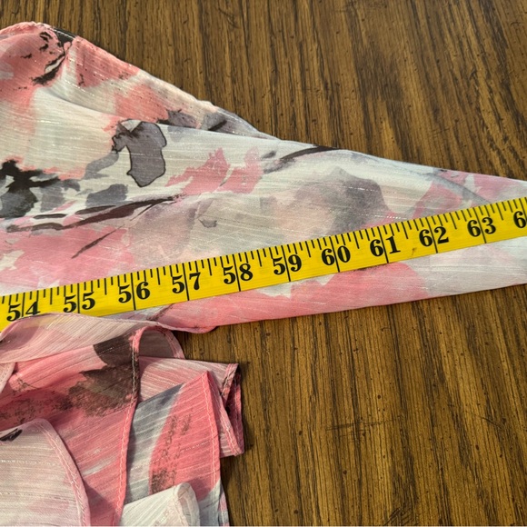 R & M Richard’s Watercolor Floral Sleeveless Maxi Dress Pink/gray EUC  Size 14W - Picture 12 of 12